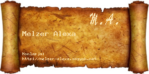 Melzer Alexa névjegykártya